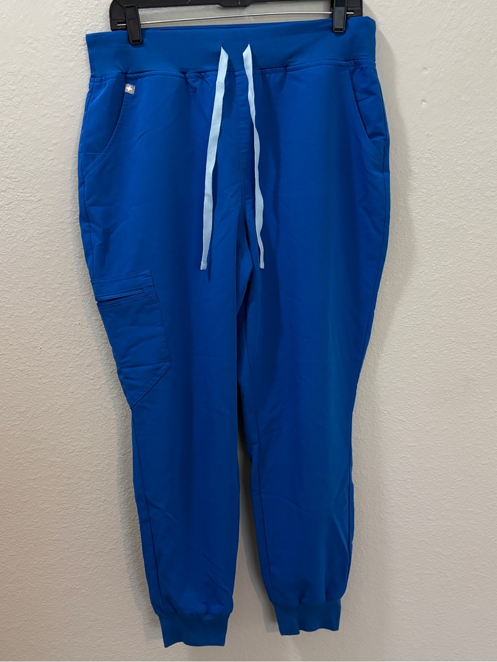 FIGS High Waisted Zamora Jogger Scrub Pants Royal Blue Size Large Petite